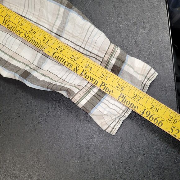 GPH Supply Co Shirt Mens XXL Plaid Western Pearl Snap Long Sleeve Brown Used - Picture 6 of 9